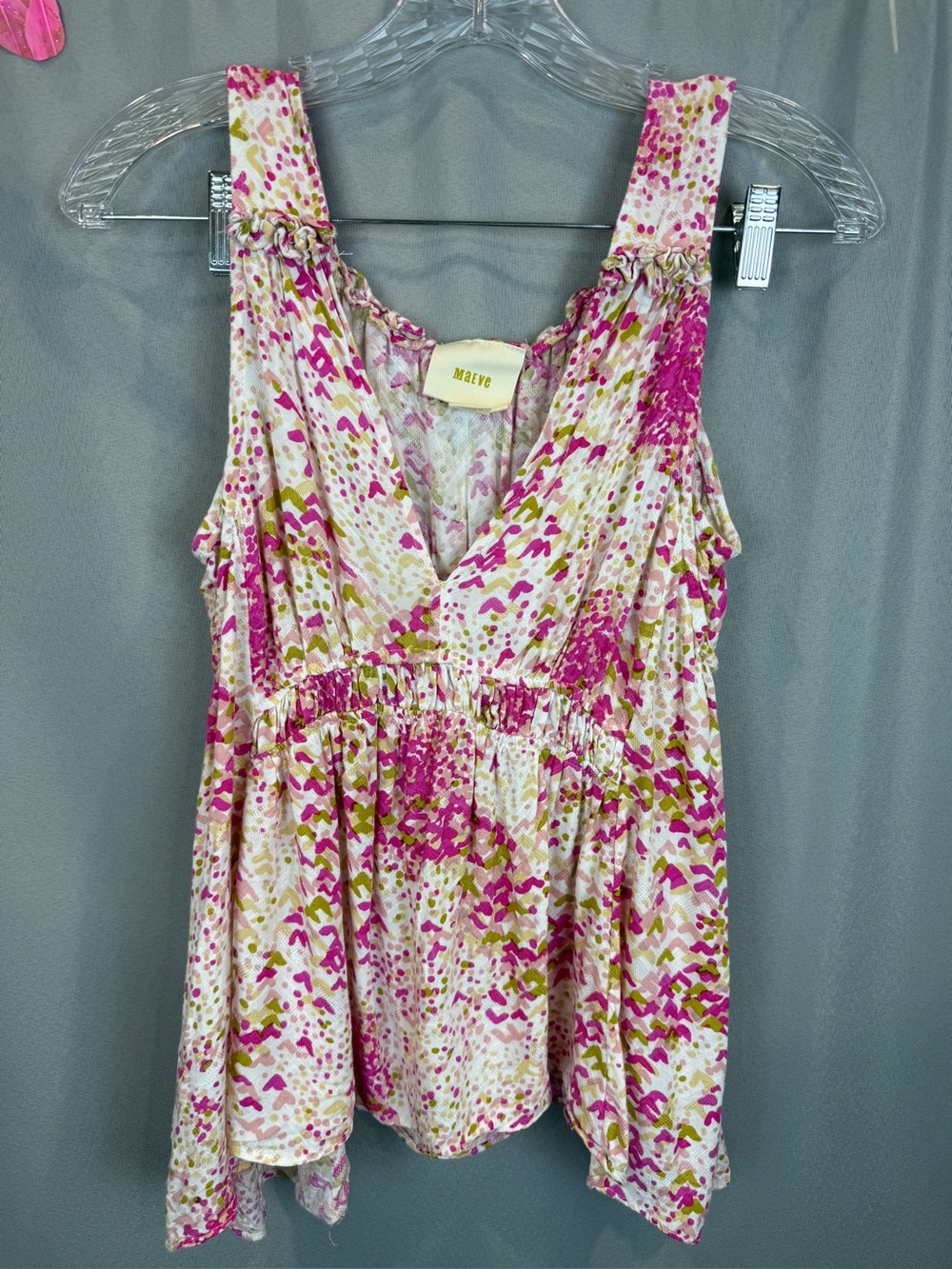 Anthropologie Maeve Sleeveless V-Neck Top- Small